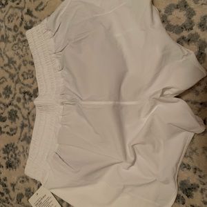 Lululemon Hotty Hot shorts in white. Size 8.